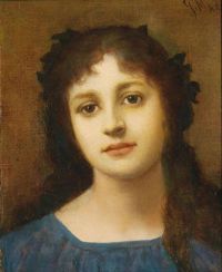 Max Gabriel Cornelius Von Girl With Vine Leaves In Her Hair canvas print