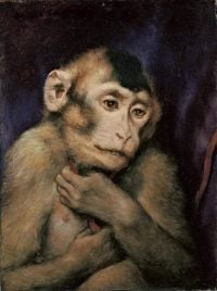 Max Gabriel Cornelius von Kleiner Affe mit Stock