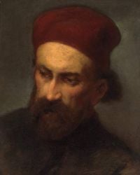 Max Gabriel Cornelius von Mann mit rotem Hut