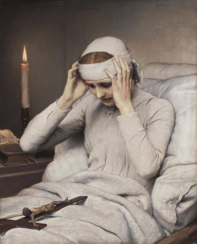 Max Gabriel Cornelius Von The Ecstatic Virgin Anna Katharina Emmerich 1885 canvas print
