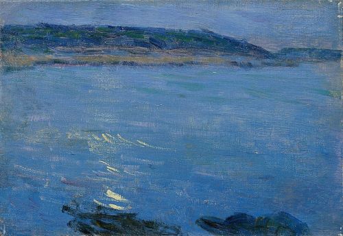 Max Kurzweil Blue Sea Landscape In The Moonlight C. 1900 canvas print