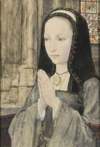 Maxence Edgar Frau im Gebet um drei Viertel