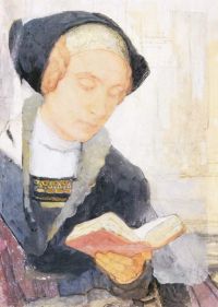Maxence Edgar Junge Frau mit Buch um 1920
