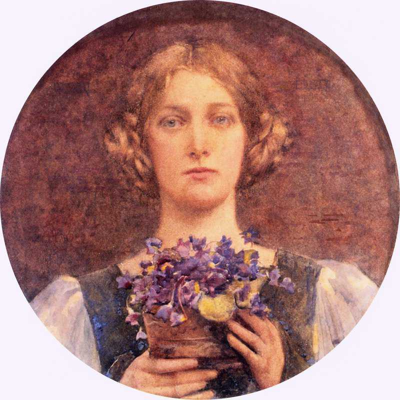Maxence Edgar Jeune Fille Au Bouquet De Violettes 1909 canvas print