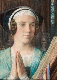 Maxence Edgar Porträt der Frau im Gebet