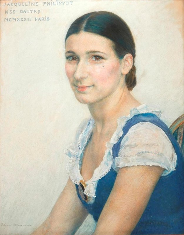 Maxence Edgar Portrait De Jacqueline Philippot Nee Dautry 1932 canvas print