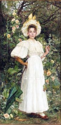Maxence Edgar Porträt der Tochter des Künstlers 1894