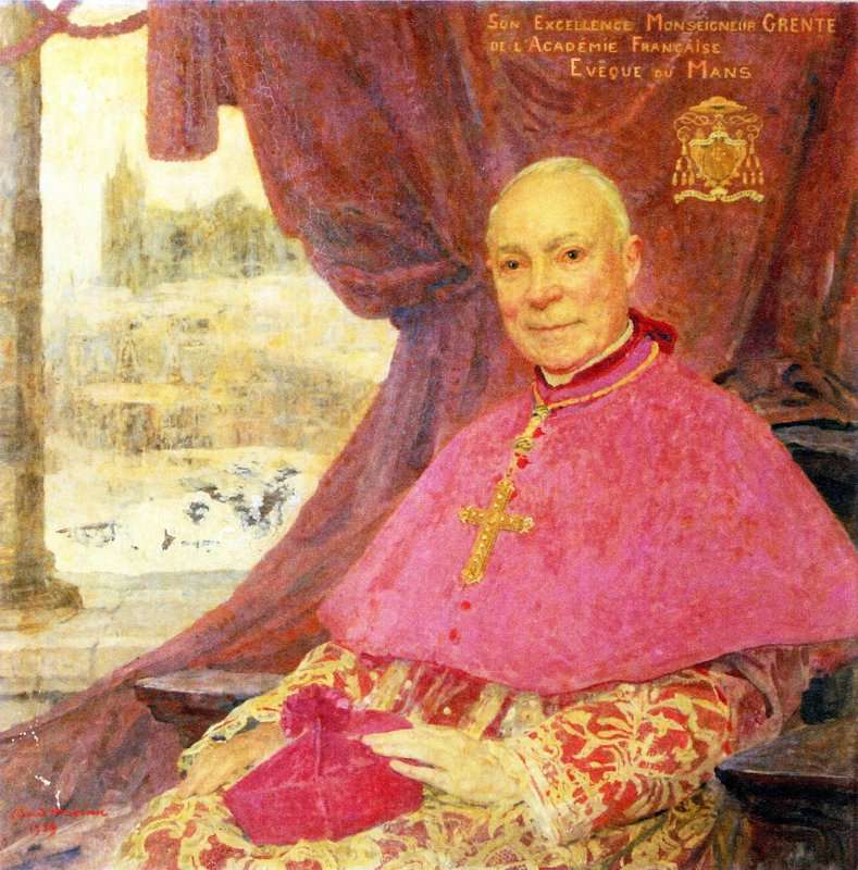 Maxence Edgar Portrait De Mgr Grente. Eveque Du Mans 1939 canvas print