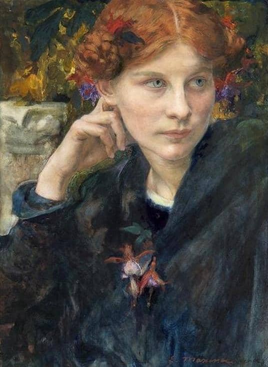Maxence Edgar Young Pensive Woman Turned To The Left 1900 canvas print