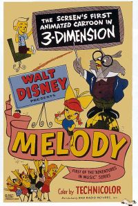 Stampa su tela del poster del film Melody 1953