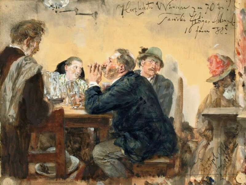 Menzel Adolph Friedrich Erdmann Von Im Peterskeller Zu Salzburg 1888 canvas print