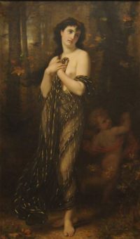 Merle Hugues Falling Leaves Allegory Of Autumn 1872 canvas print