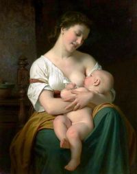 Merle Hugues Mother And Child 1869 canvas print