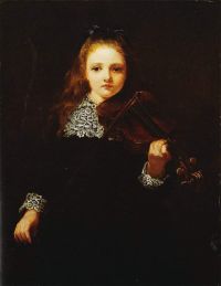 Merritt Anna Lea Marion Lea With Violin Ca. 1873