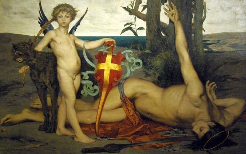 Merson Luc Olivier Saint Edmund The Martyr King Of England canvas print