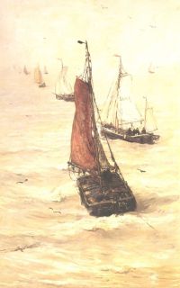 Mesdag Hendrick Willem Fishing Fleet canvas print