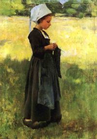 Metcalf Willard Leroy Breton Girl 1884