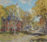 Metcalf Willard Leroy October Morning .deerfield Mass 1917 canvas print