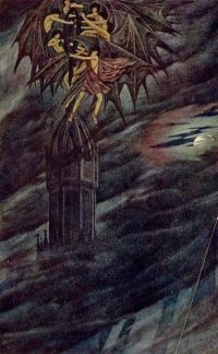 Meteyard Sidney Harold Lucifer And His Angels 1910 canvas print