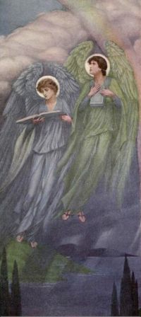 Meteyard Sidney Harold The Recording Angels 1910 canvas print