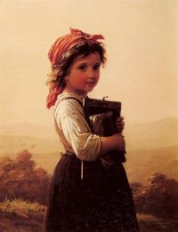 Meyer Von Bremen Johann Georg A Little Schoolgirl 1875