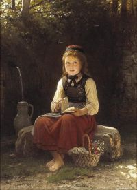 Meyer Von Bremen Johann Georg A Young Girl At The Well 1876 canvas print