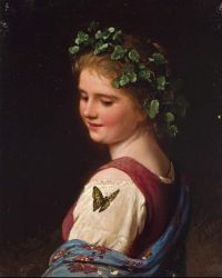 Meyer Von Bremen Johann Georg A Young Girl At The Well 1876 1 canvas print