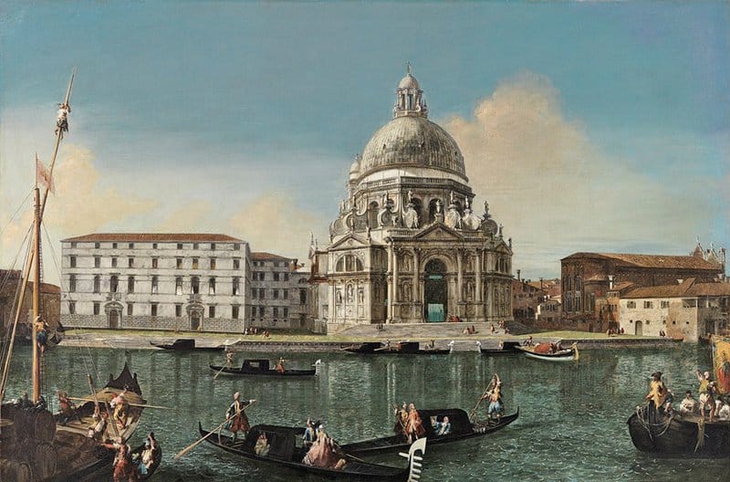 Tableaux sur toile, reproduction de Michele Marieschi The Grand Canal With Santa Maria Della Salute Ca. 1738 - 1740