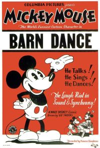 미키 마우스 반 댄스 1929 영화 포스터 캔버스 프린트