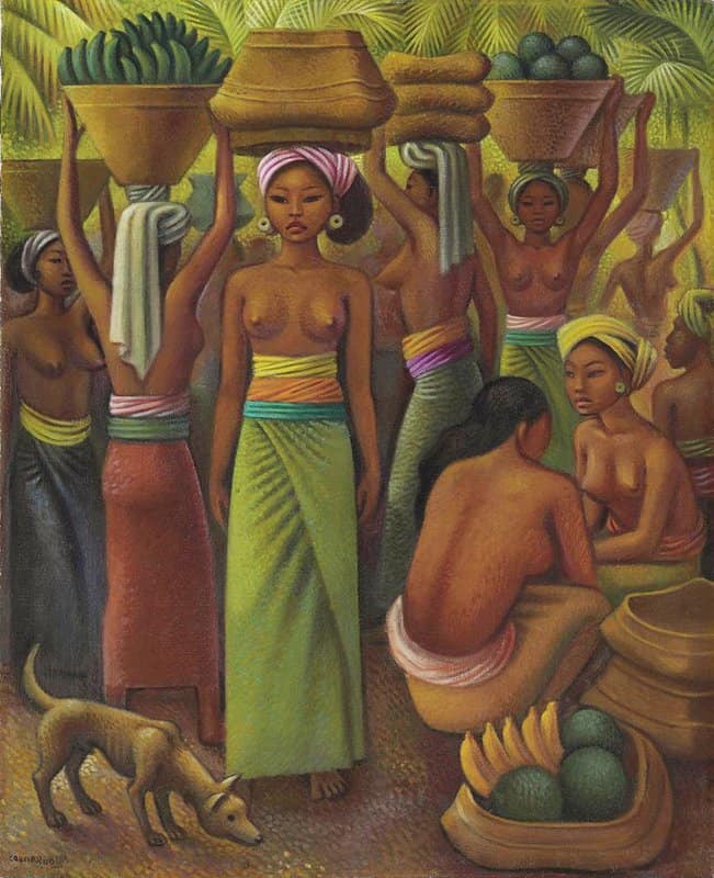 Tableaux sur toile, reproduction de Miguel Covarrubias Offering Of Fruits For The Temple 1932