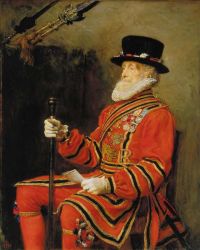 Millais John Everett A Yeoman Of The Guard 1876 canvas print