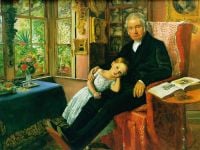 Millais John Everett James Wyatt And His Granddaughter Mary 1849 canvas print