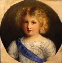Millais John Everett Portrait Of A Little Boy With A Blue Sash Ca. 1860
