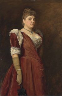 Millais John Everett Porträt von Frau Charles Wertheimer 1891