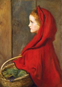 Millais John Everett Red Riding Hood 1864 canvas print