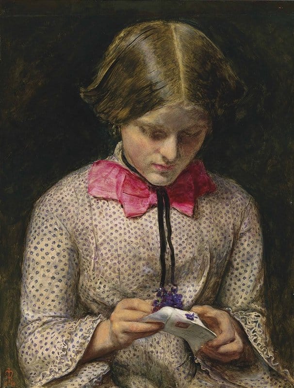 Millais John Everett The Violet S Message 1854 canvas print
