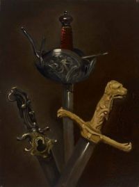 Millais John Everett Three Sword Hilts 1838 39 canvas print