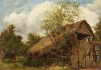 Millais William Henry Barn Scene In Essex canvas print