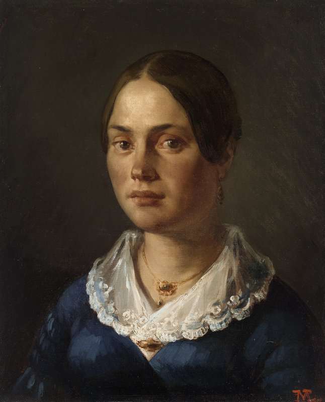 Millet Jean Francois Portrait Of Madame Martin 1840 canvas print