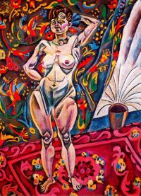 Miro Standing Nude canvas print