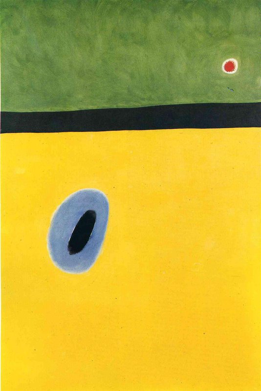 Miro The Lark S Wing Encircled With Golden Blue Rejoins The Heart Of The Poppy Sleeping On A Diamond.jpg Hd canvas print