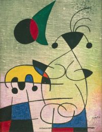 Miro The Sun Embracing The Lover canvas print