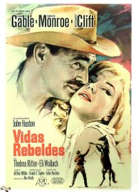 Stampa su tela del poster del film spagnolo Misfits 1961