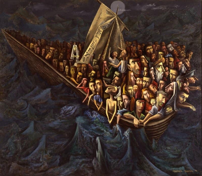 Tableaux sur toile, reproduction de Mitchell Siporin Endless Voyage - Endlose Reise - 1946