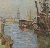 Moll Carl Der Hamburger Hafen Ca. 1924 canvas print