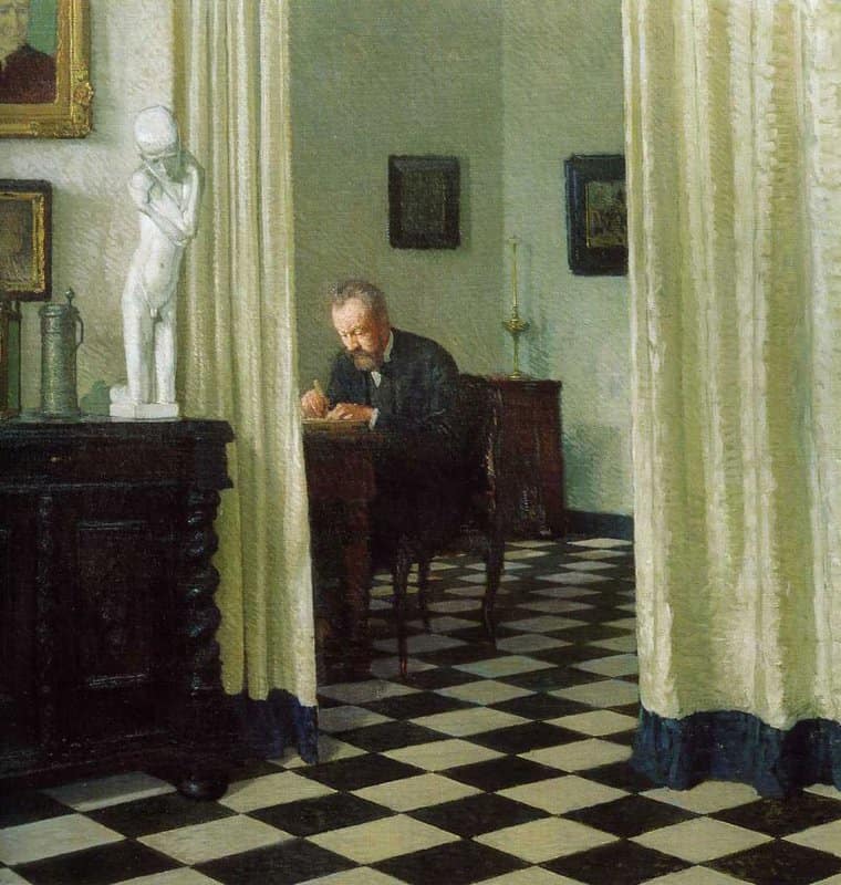 Moll Carl Self Portrait In His Study 1906 canvas print