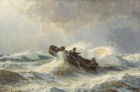 Molsted Christian A Fishing Boat In High Seas 1905