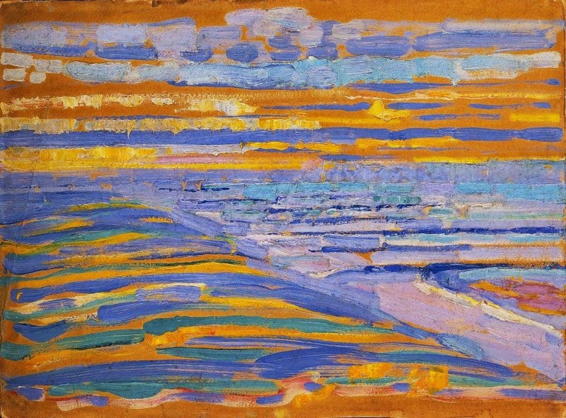 Mondrian View From The Dunes With Beach And Piers Domburg canvas print
