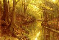 Monsted A Woodland Stream canvas print