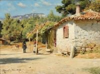Monsted Peder Eine Hütte außerhalb von Tatoi in Griechenland 1892